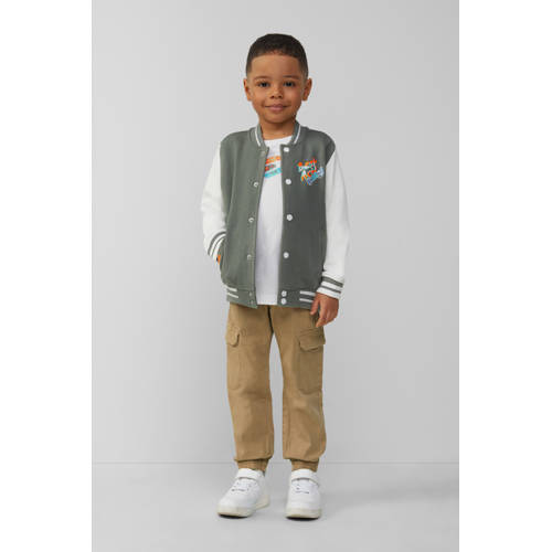 s.Oliver baseball jacket lente donkergroen Jas Jongens Katoen Ronde hals