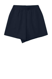 thumbnail: Donkerblauwe meisjes s.Oliver casual short van katoen met elastische tailleband en effen