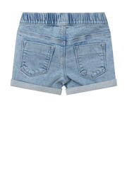 thumbnail: Light blue denim meisjes s.Oliver short van denim met regular waist, elastische tailleband en effen