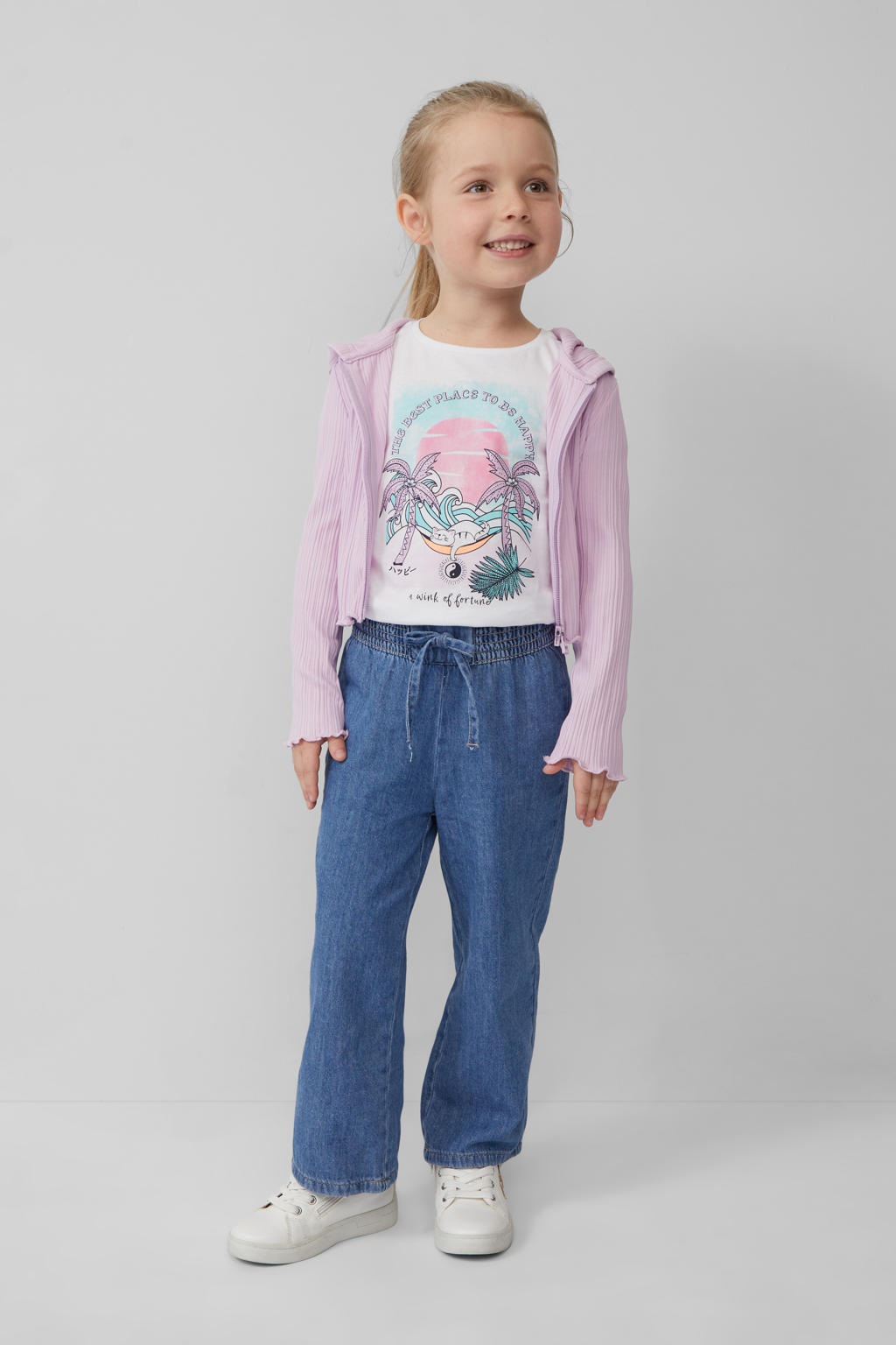 s.Oliver T-shirt wit met glitter