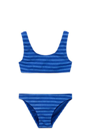 crop bikini blauw