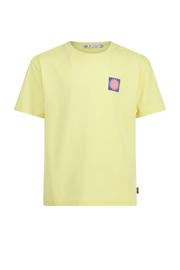 thumbnail: Gele meisjes America Today T-shirt van katoen met backprint, korte mouwen en ronde hals