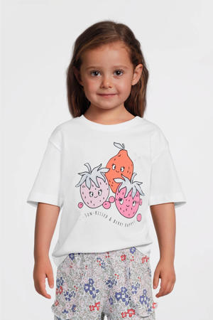 T-shirt wit met glitter