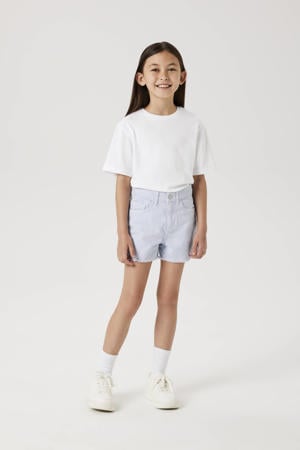 mom casual short lichtblauw