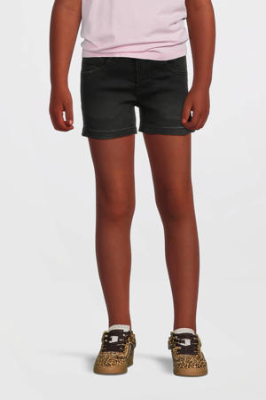 slim denim short black denim