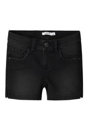thumbnail: Zwarte meisjes NAME IT KIDS slim short black van denim met effen