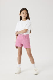 thumbnail: Paarse meisjes NAME IT KIDS mom casual short van stretchkatoen met rits- en knoopsluiting en effen