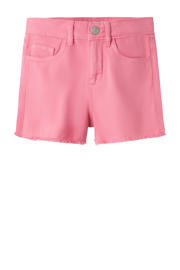thumbnail: Roze meisjes NAME IT KIDS mom casual short van stretchkatoen met rits- en knoopsluiting en effen