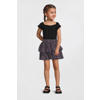 NAME IT KIDS A-lijn rok donkerblauw/roze