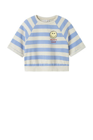 sweater lichtblauw gebreid