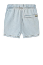 thumbnail: Light blue denim jongens NAME IT MINI relaxed short van denim met elastische tailleband met koord en effen