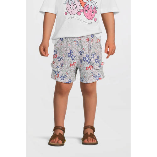 NAME IT MINI regular paperbag short wit Korte broek Meisjes Modal Bloemen