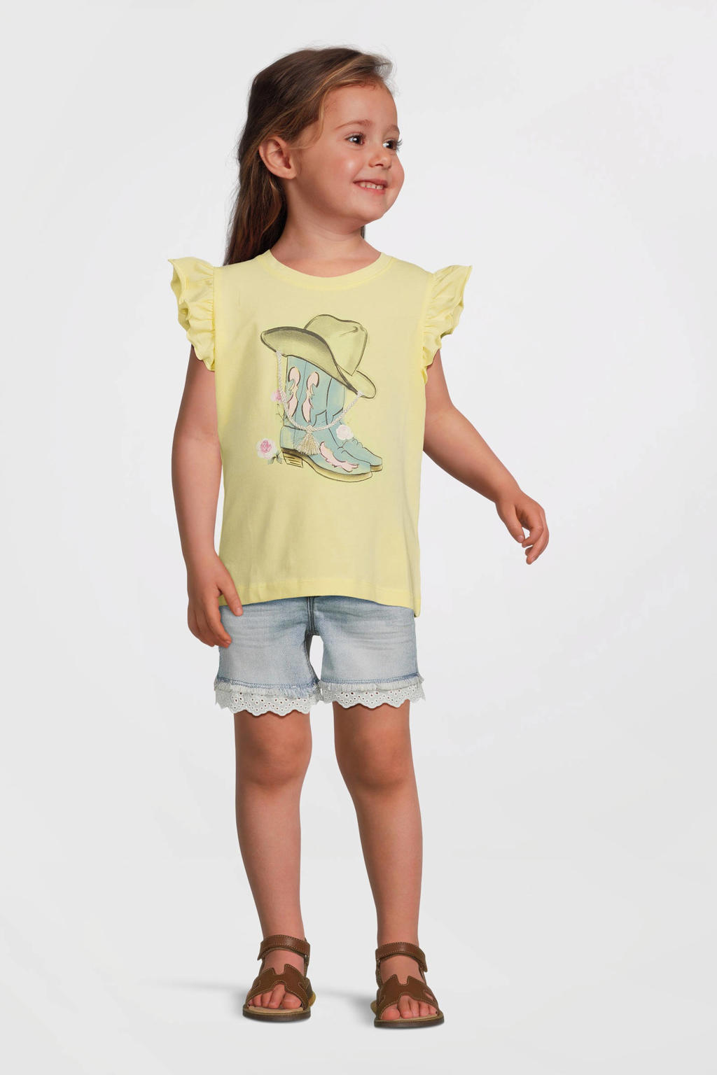 NAME IT MINI T-shirt lichtgeel