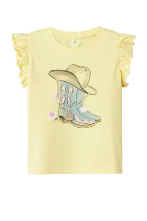 T-shirt lichtgeel