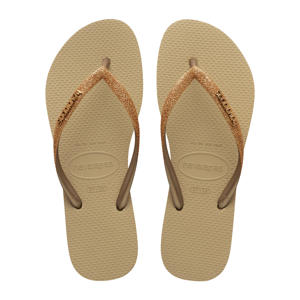 Slim teenslippers zand