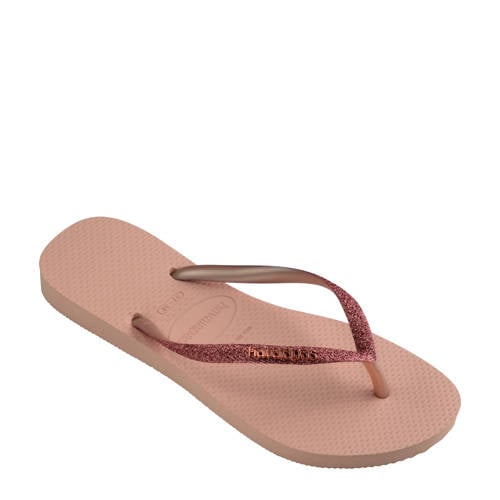 Havaianas Slim teenslippers roze Meisjes Rubber