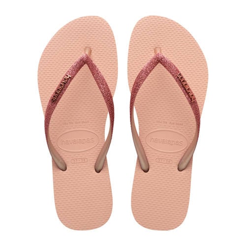Havaianas Slim teenslippers roze Meisjes Rubber