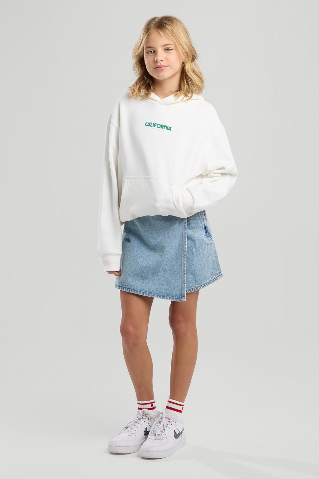 America Today denim skort light blue denim
