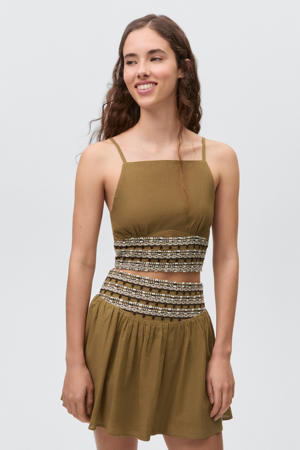 cropped top olijfgroen