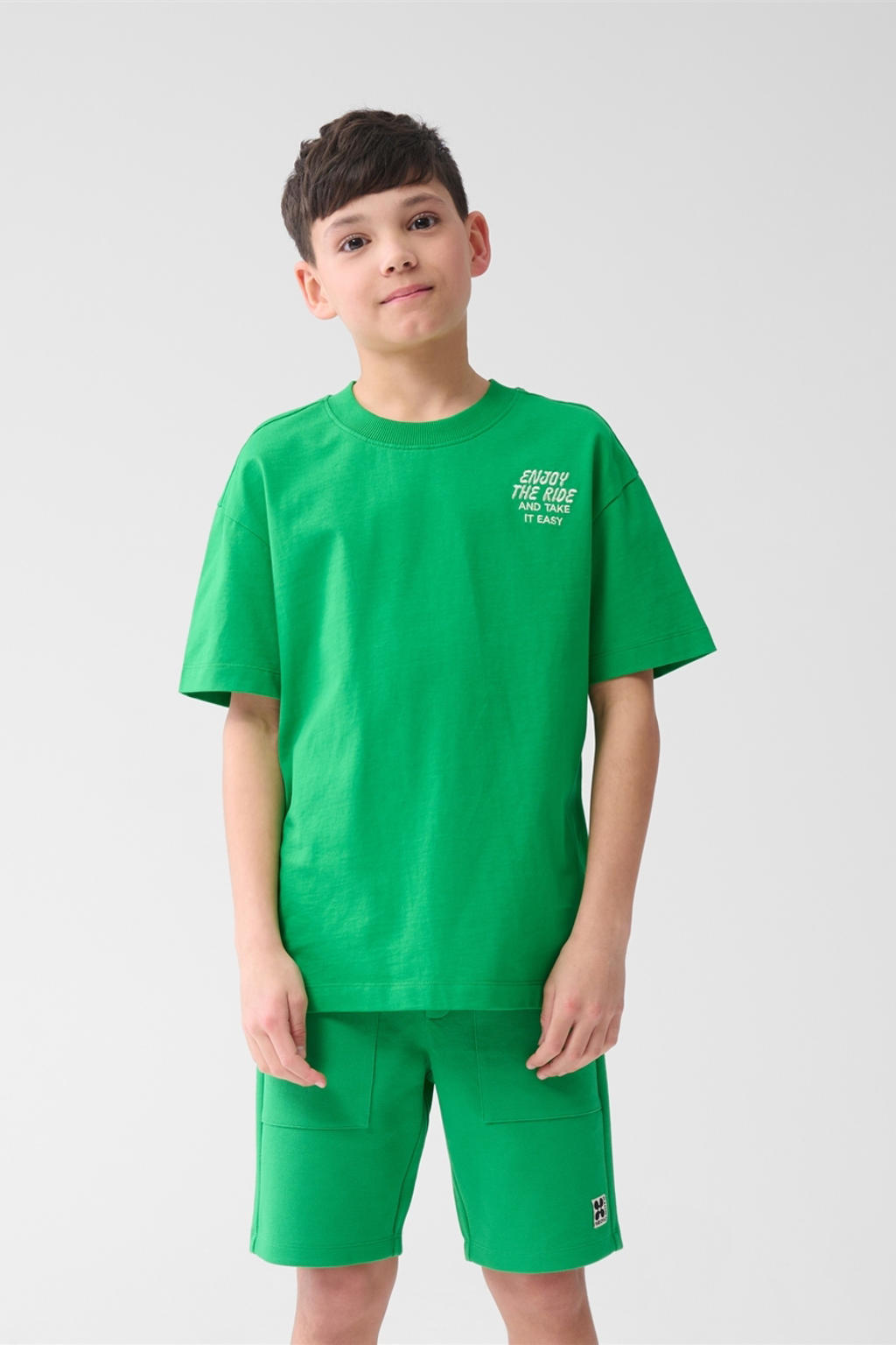Shoeby regular fit sweatshort groen
