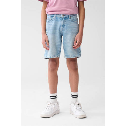 Shoeby straight denim short light blue denim Korte broek Blauw Jongens Katoen - maat 122/128 afbeelding