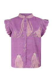 thumbnail: Shoeby blouse paars broderie