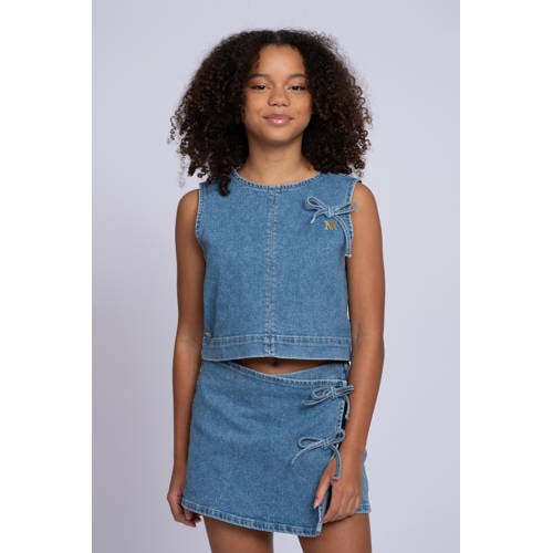 NIK&NIK denim skort medium blue denim Rok Blauw Meisjes Stretchdenim Effen