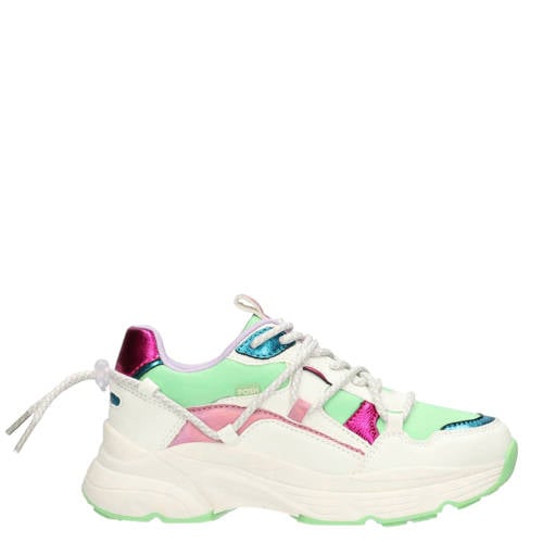 POSH by Poelman Madee chunky sneakers lichtgroen/wit Meisjes Imitatieleer