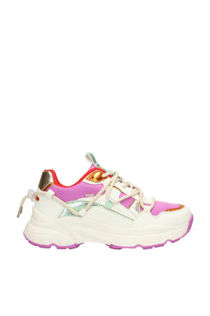 chunky sneakers roze/wit