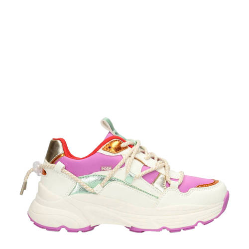 POSH by Poelman Madee chunky sneakers roze/wit Meisjes Imitatieleer Meerkleurig - maat 32 afbeelding