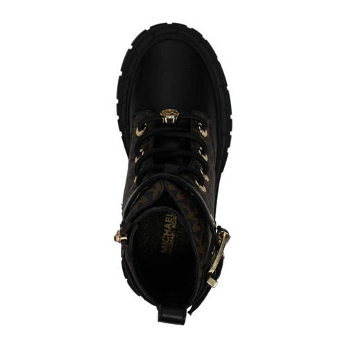 Michael Kors Blake Colby veterboots zwart/bruin Meisjes Imitatieleer Meerkleurig