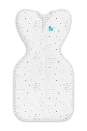 inbakerslaapzak Fase 1 Swaddle UP LITE 0.2 White text