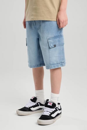 denim short medium blue denim