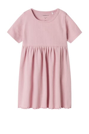 korte jurk gebreid roze