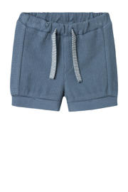 thumbnail: Grijze jongens NAME IT BABY regular casual short van katoen met elastische tailleband met koord en effen