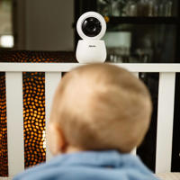 thumbnail: Alecto DVM2050 Babyfoon met HD-camera, groot 5 inch kleurenscherm en nachtlampje - Op afstand bestuurbaar - Wit