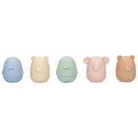 thumbnail: Alecto BT5 Badset – 5 Pastelkleurige Badspeeltjes met Thermometer