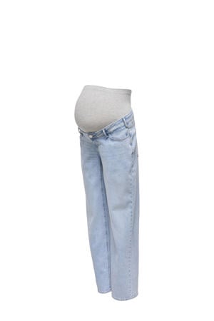 zwangerschapskleding wide leg jeans light blue denim