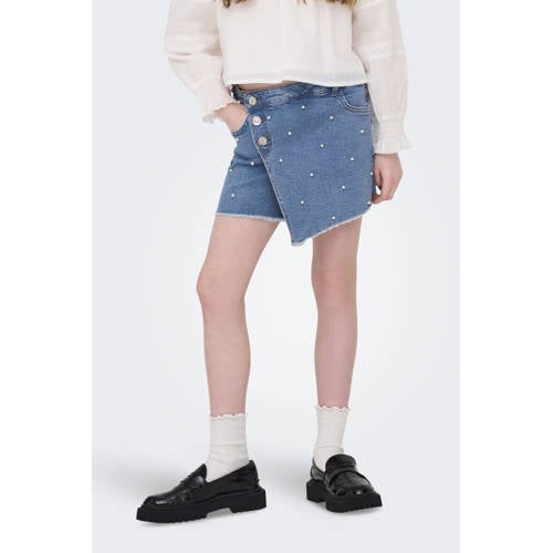 KIDS ONLY GIRL denim spijkerskort light blue denim Rok Blauw All over print