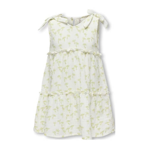 KIDS ONLY MINI zomerjurk wit Meisjes Katoen V-hals All over print