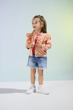 denim straight short blauw