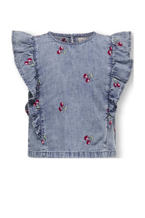 denim blousetop medium blue denim