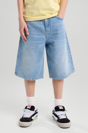 denim short medium blue denim