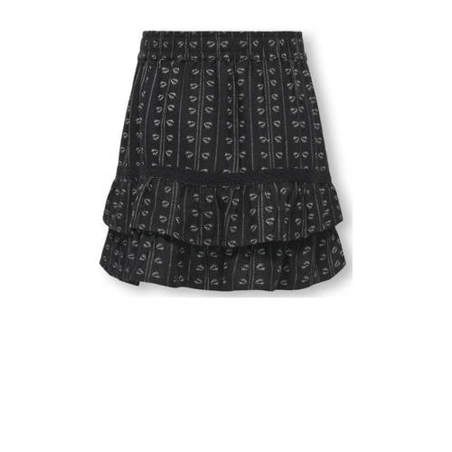 KIDS ONLY GIRL skort zwart Rok Meisjes Katoen All over print