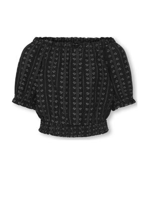off shoulder top zwart