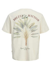 thumbnail: Witte jongens JACK & JONES JUNIOR T-shirt van katoen met backprint, korte mouwen en ronde hals