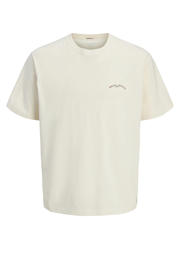 thumbnail: Witte jongens JACK & JONES JUNIOR T-shirt van katoen met backprint, korte mouwen en ronde hals