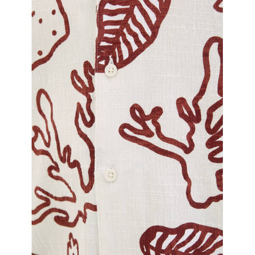 JACK & JONES JUNIOR overhemd donkerrood Jongens Katoen Klassieke kraag