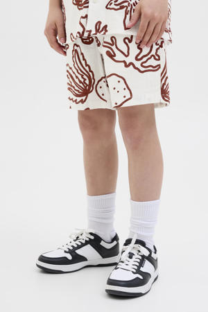 relaxed casual short donkerrood