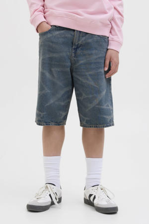 denim loose short medium blue denim